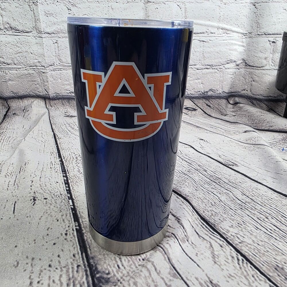 Auburn Tigers NCAA 20oz Blue Tumbler Cup Mug Boelter Brands New